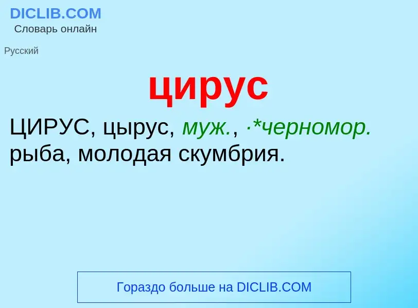 Wat is цирус - definition