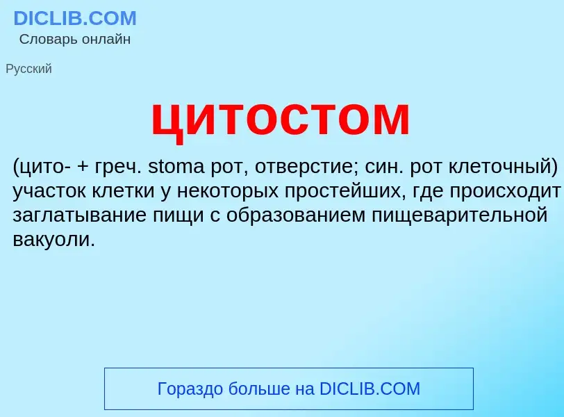 Wat is цитостом  - definition