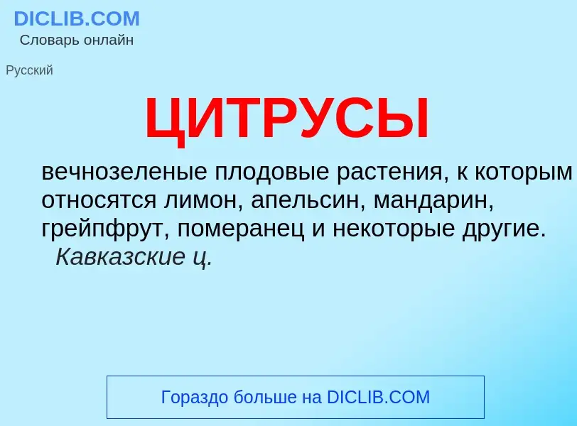 Wat is ЦИТРУСЫ - definition