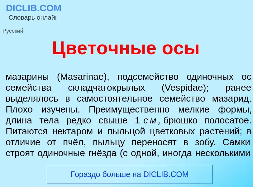 Wat is Цвет<font color="red">о</font>чные <font color="red">о</font>сы - definition