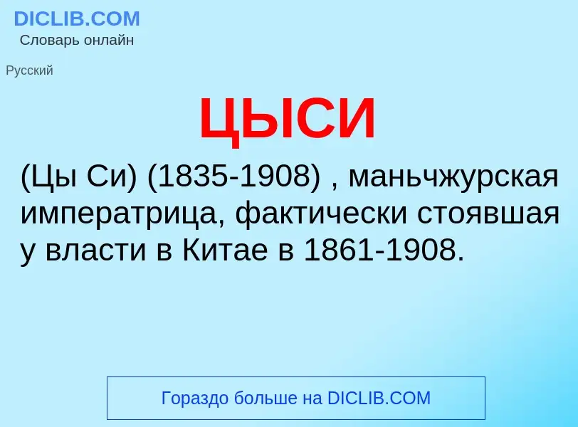 What is ЦЫСИ - definition