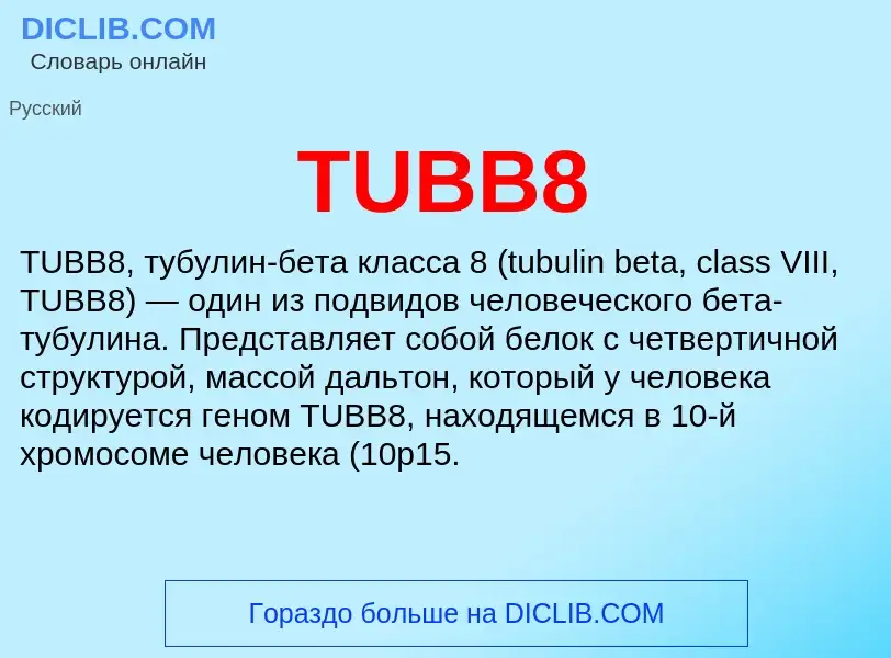 Что такое TUBB8 - определение