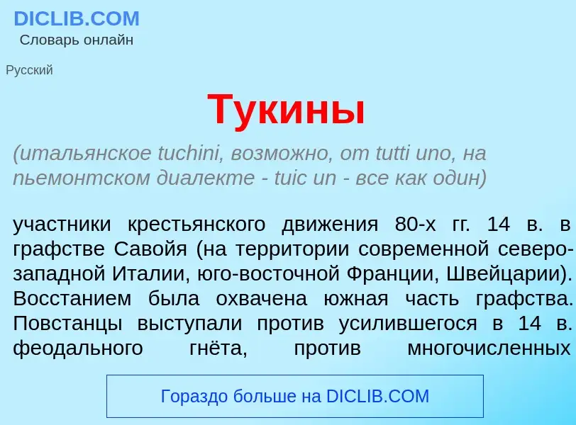 Was ist Тук<font color="red">и</font>ны - Definition