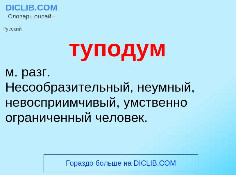 ¿Qué es туподум? - significado y definición