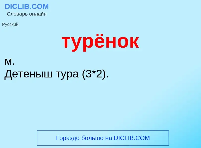 ¿Qué es турёнок? - significado y definición