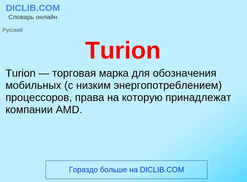 What is Turion - meaning and definition