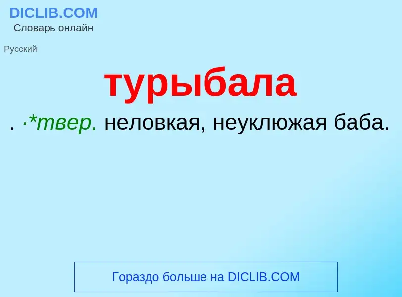 ¿Qué es турыбала? - significado y definición