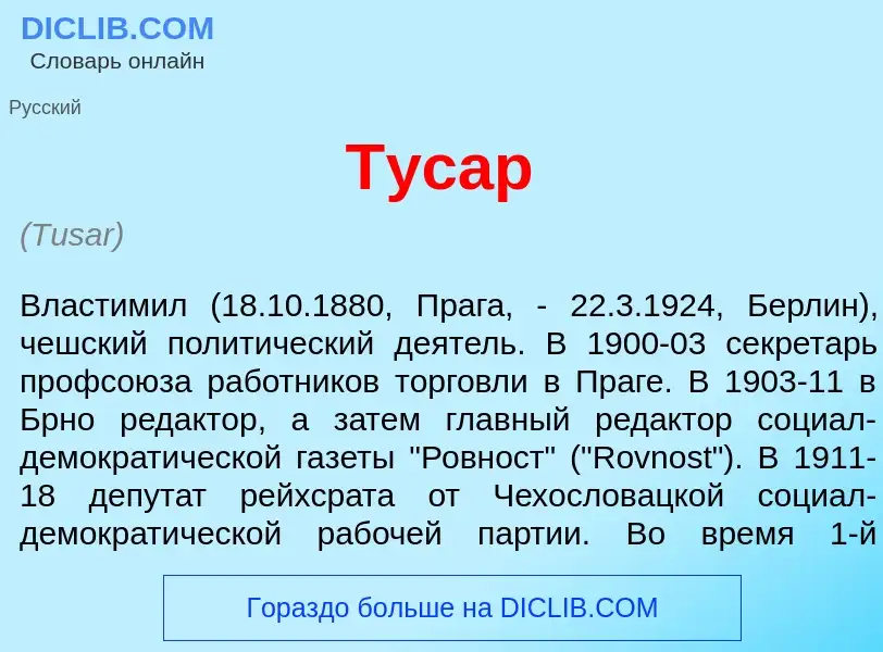 What is Т<font color="red">у</font>сар - meaning and definition