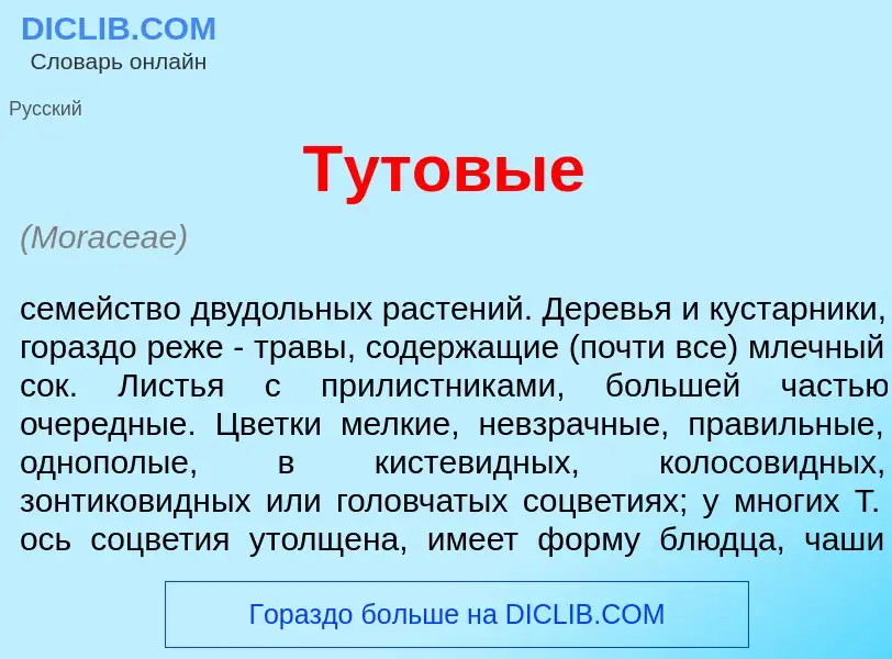 What is Т<font color="red">у</font>товые - meaning and definition