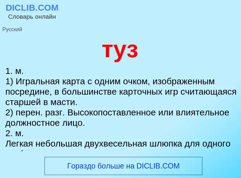 What is туз - meaning and definition