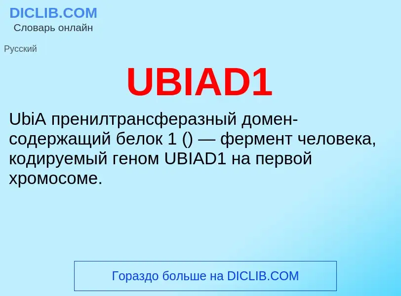 Τι είναι UBIAD1 - ορισμός