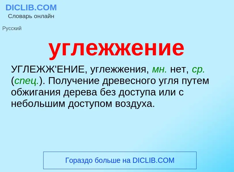 Τι είναι углежжение - ορισμός