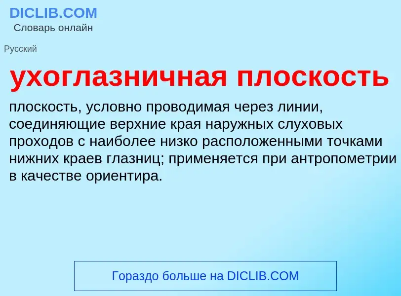 Τι είναι ухоглазничная плоскость - ορισμός