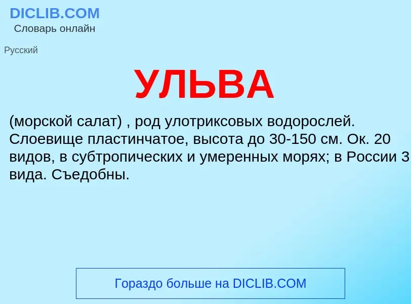 What is УЛЬВА - definition