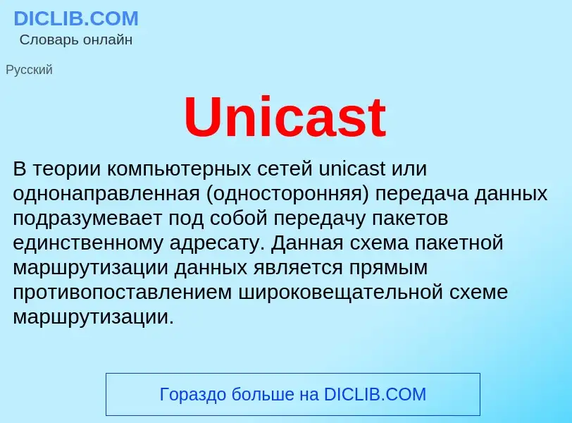 Τι είναι Unicast - ορισμός