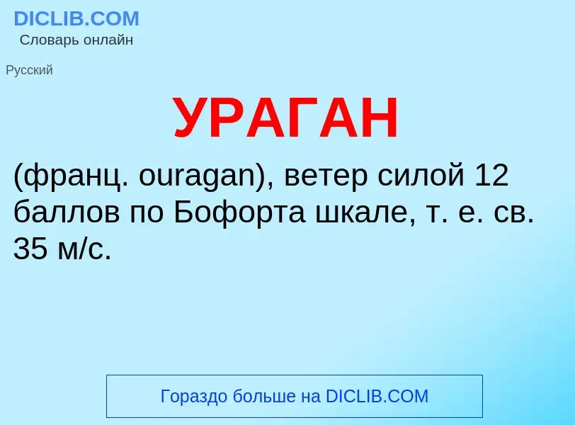 Что такое УРАГАН - определение