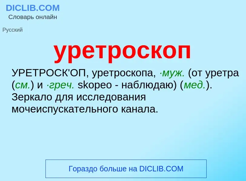 What is уретроскоп - definition