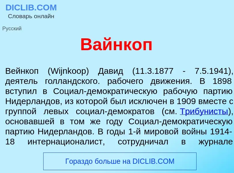 Что такое В<font color="red">а</font>йнкоп - определение