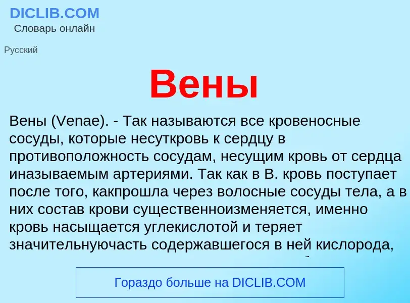 What is Вены - meaning and definition