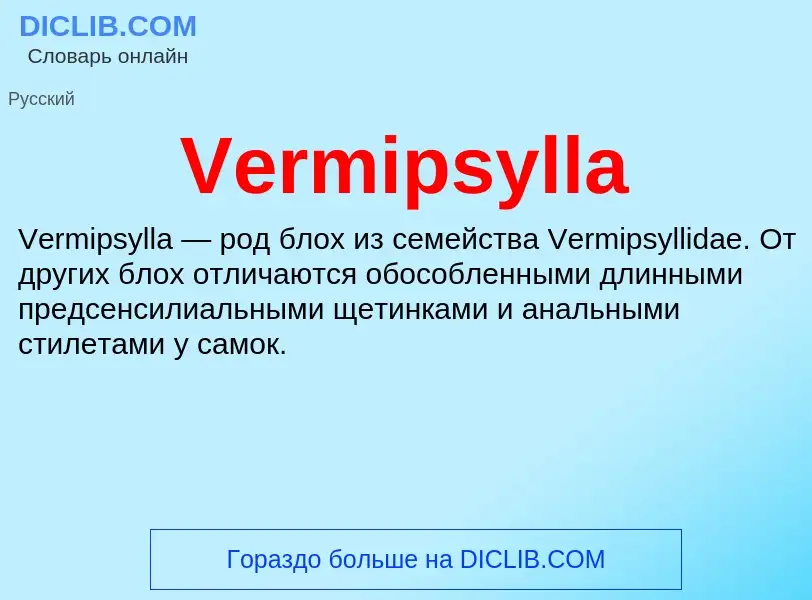 Что такое Vermipsylla - определение