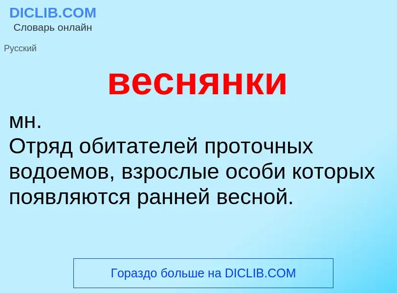 What is веснянки - meaning and definition