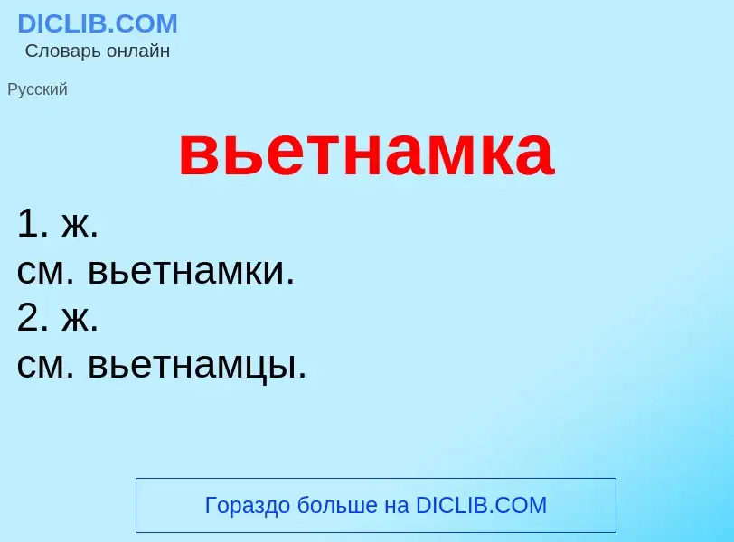 O que é вьетнамка - definição, significado, conceito