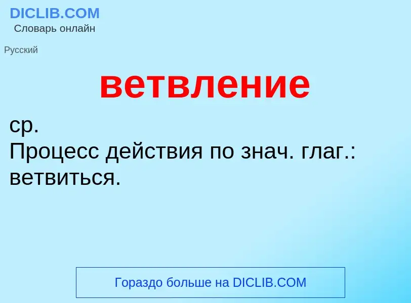 Τι είναι ветвление - ορισμός