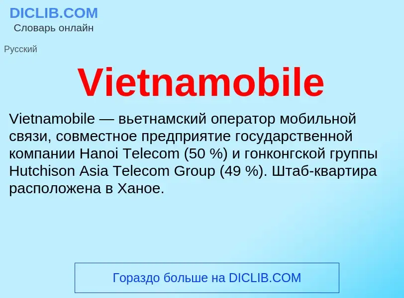 Τι είναι Vietnamobile - ορισμός