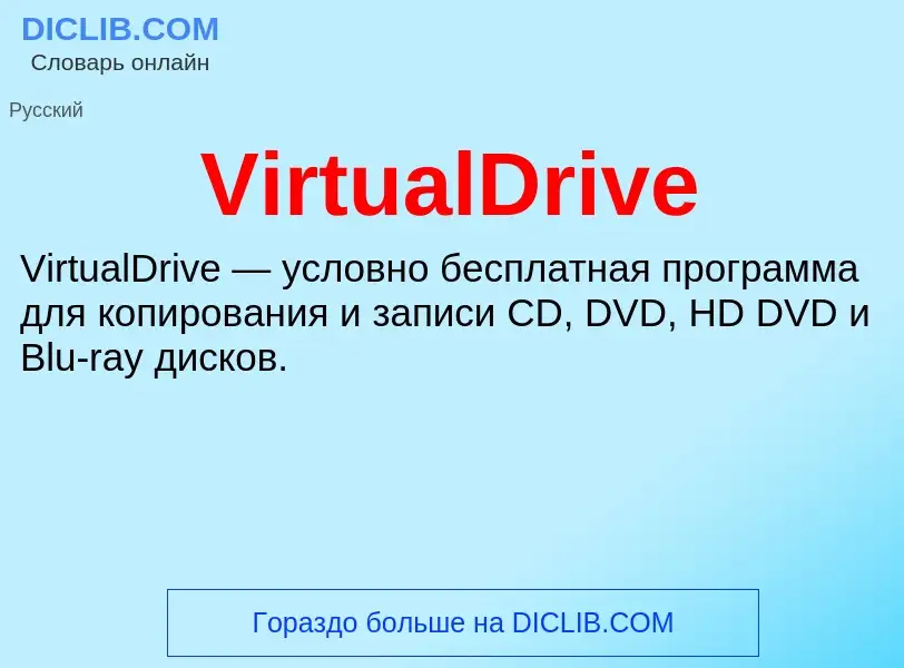 Che cos'è VirtualDrive - definizione