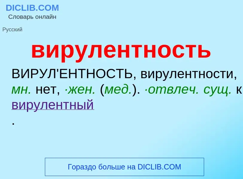 Τι είναι вирулентность - ορισμός