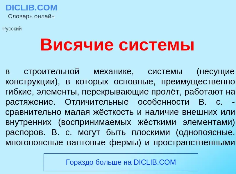 O que é Вис<font color="red">я</font>чие сист<font color="red">е</font>мы - definição, significado, 