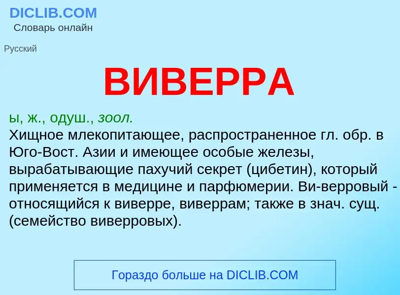 O que é ВИВЕРРА - definição, significado, conceito