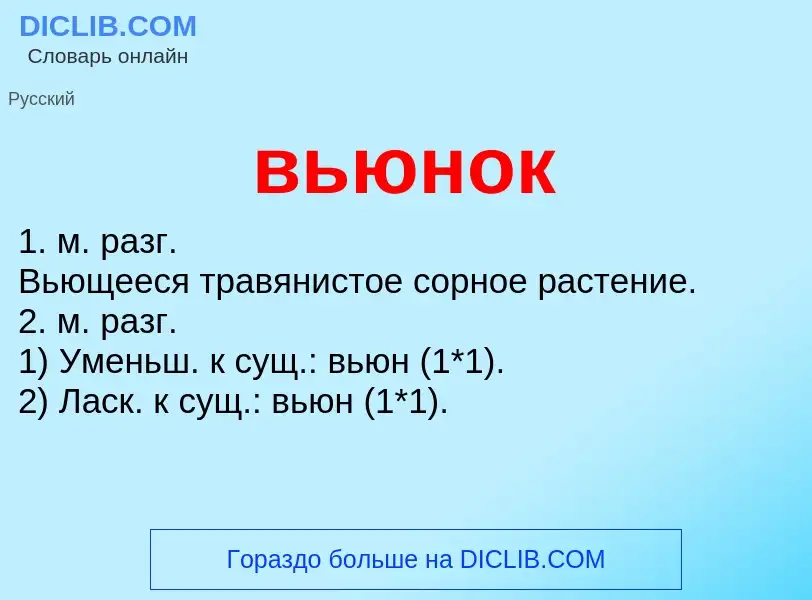 Что такое вьюнок - определение