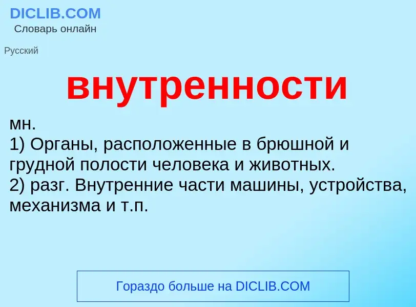 Что такое внутренности - определение