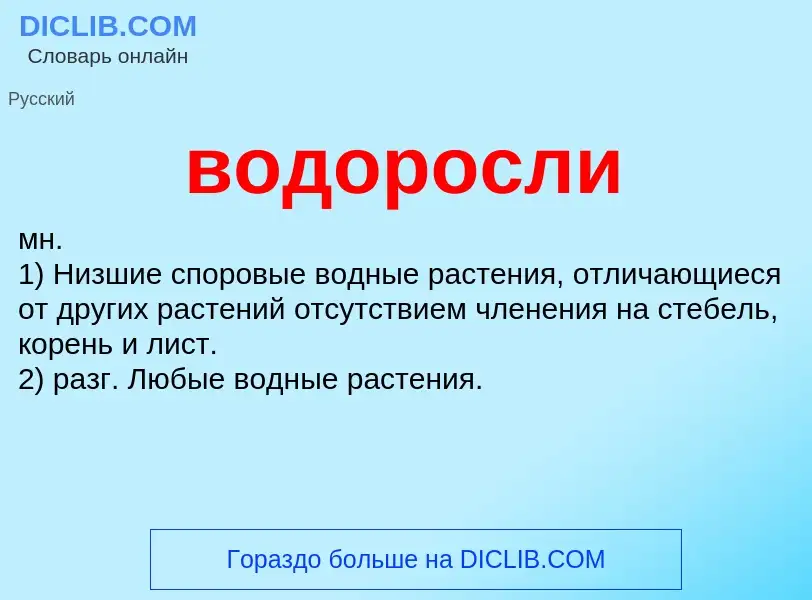 Wat is водоросли - definition