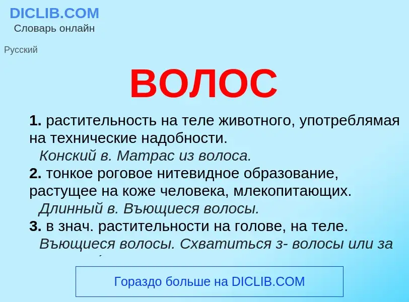 Что такое ВОЛОС - определение