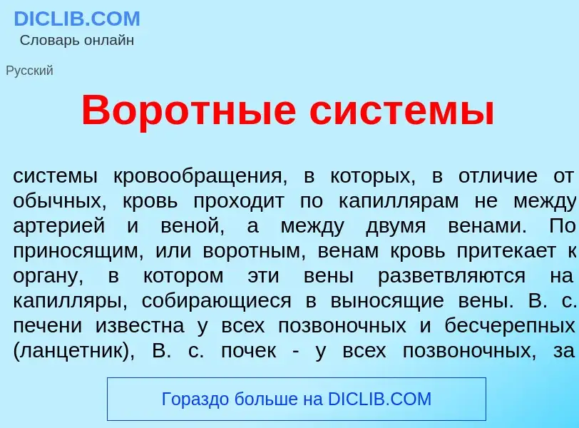 ¿Qué es Воротные системы? - significado y definición