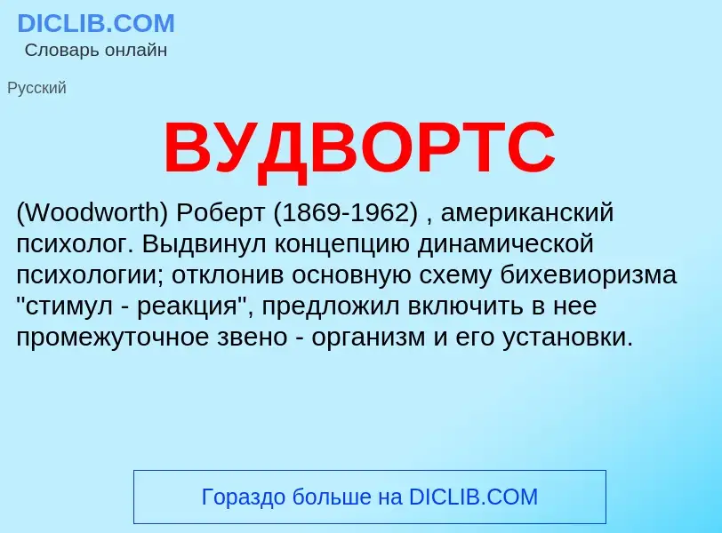 What is ВУДВОРТС - meaning and definition