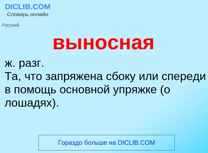 Wat is выносная - definition