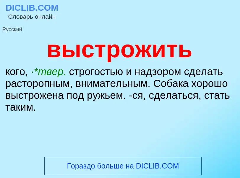 Что такое выстрожить - определение