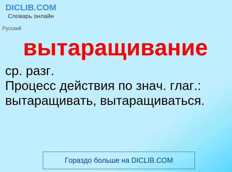 Что такое вытаращивание - определение