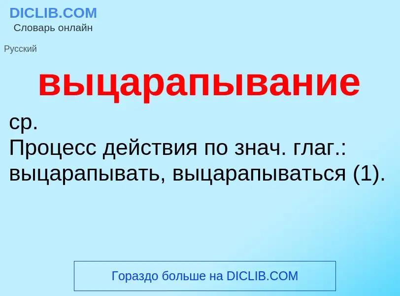 Что такое выцарапывание - определение