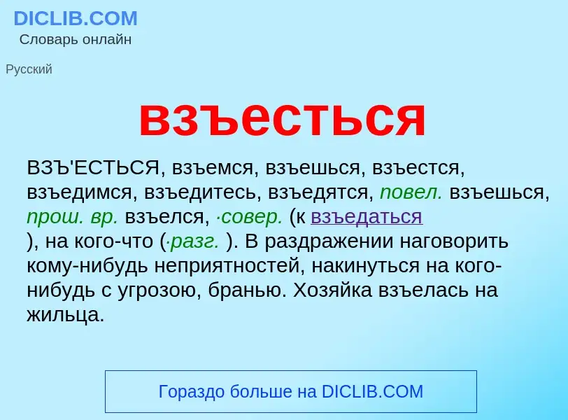 Что такое взъесться - определение