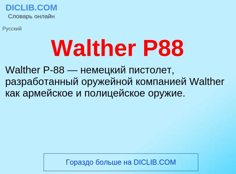 Was ist Walther P88 - Definition