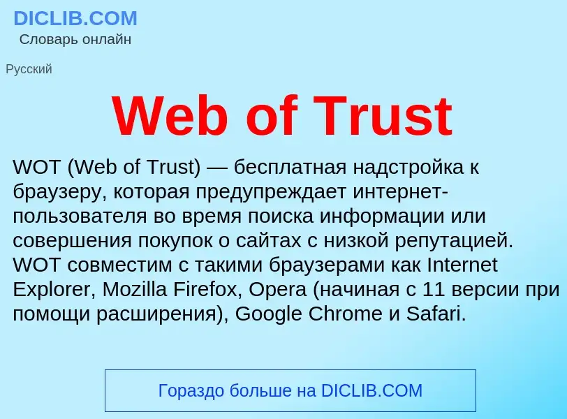 Che cos'è Web of Trust - definizione