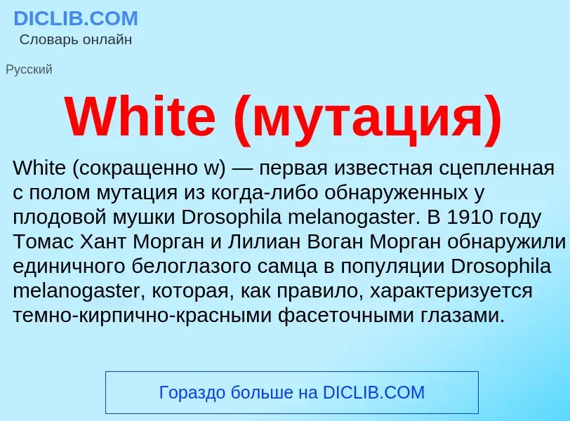 Che cos'è White (мутация) - definizione