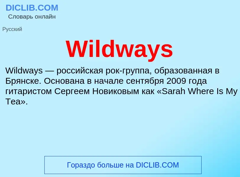 Che cos'è Wildways - definizione