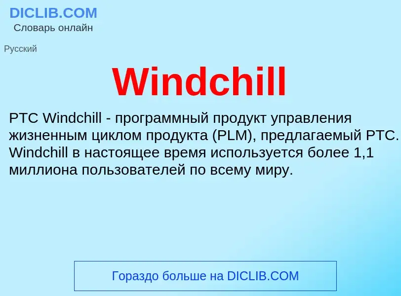 Che cos'è Windchill - definizione