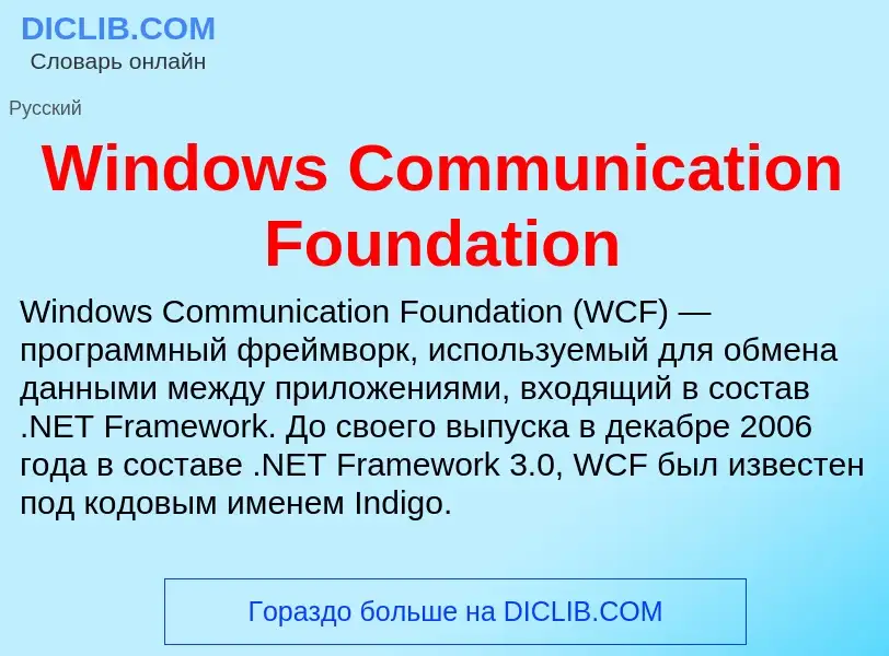 Τι είναι Windows Communication Foundation - ορισμός