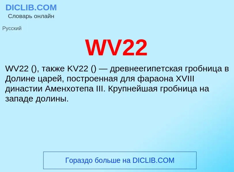 Что такое WV22 - определение